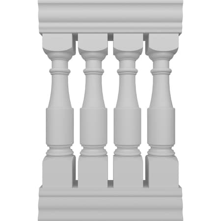 Ekena Millwork Fiberthane Hamilton Balustrade Railing Kit Style D (6 7/8" On-Center Spacing to Pass 4" Sphere Code) BALK40X024HMD